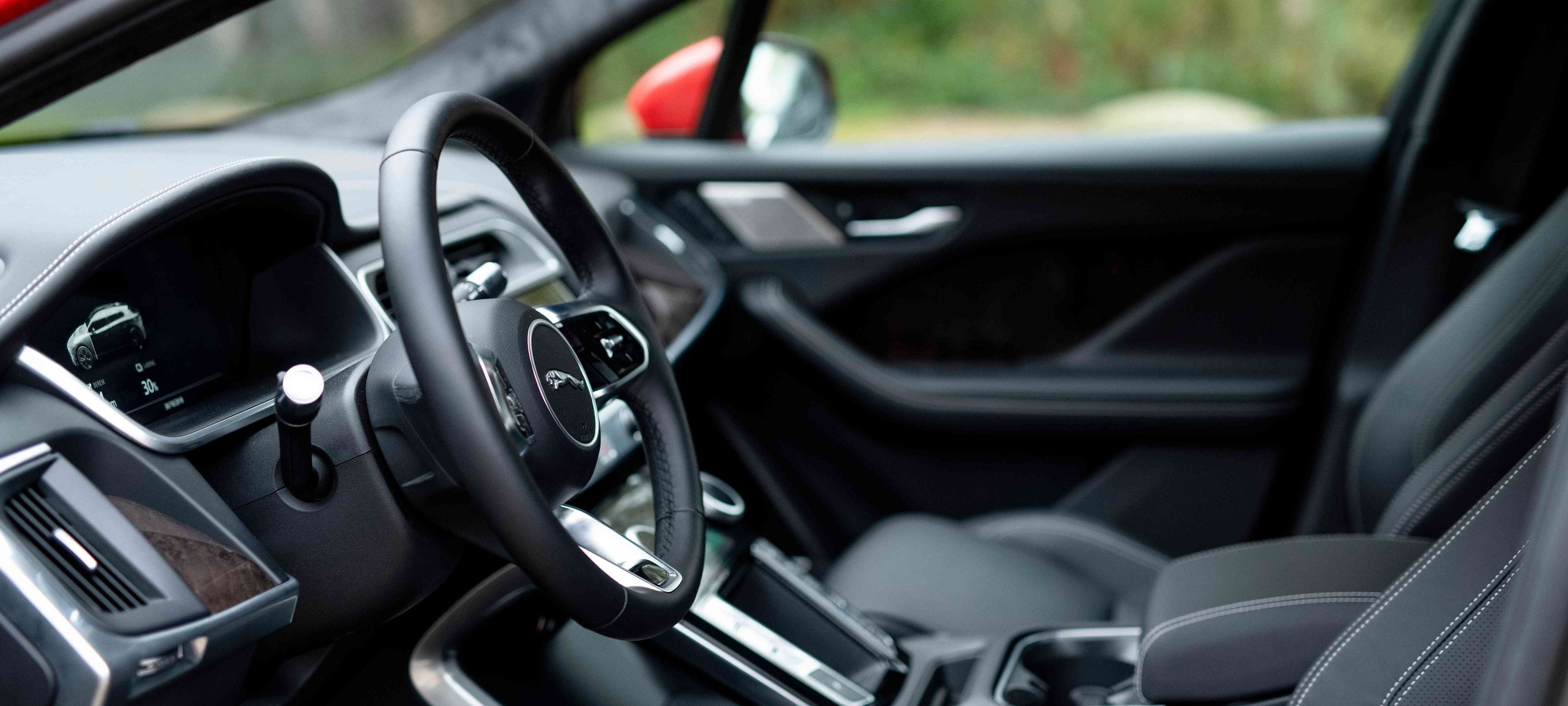 Close up of Jaguar i Pace interior